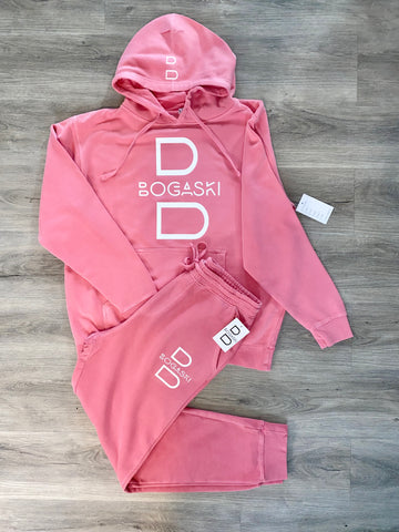 Pigment Dye Pink Sweatsuit