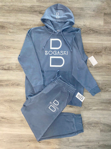 Pigment Dye Slate Blue Sweatsuit