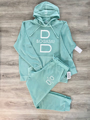 Pigment Dye Teal Sweatsuit