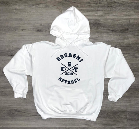 White/Blue Hoodie